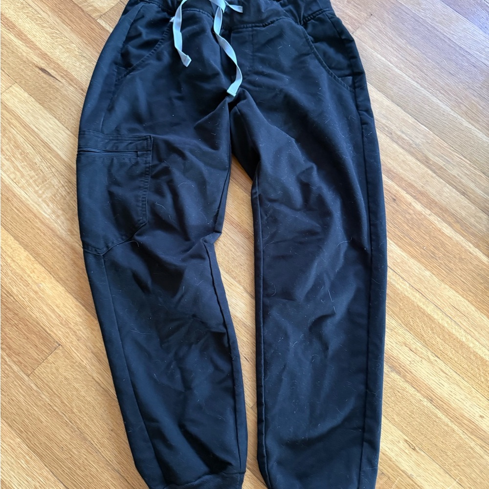 Figs Black Jogger Scrub Pants